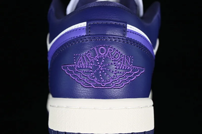 All categories Air Jordan Jordan series basketball shoes Air Jordan 1 Low Z version Air Jordan 1 Low AJ1 Joe 1 white and purple cultural low-top casual sneakers DC0774-502